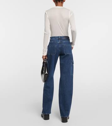 Tess Cargo high-rise straight jeans | 7 For All Mankind