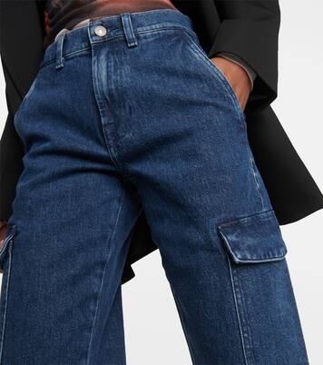 Tess Cargo high-rise straight jeans | 7 For All Mankind