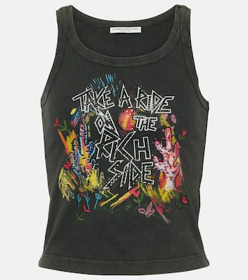 Bedrucktes Top aus Baumwoll-Jersey | Alessandra Rich