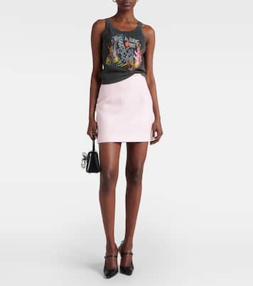 Bedrucktes Top aus Baumwoll-Jersey | Alessandra Rich