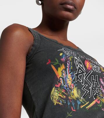 Bedrucktes Top aus Baumwoll-Jersey | Alessandra Rich