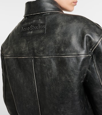 Distressed leather biker jacket | Acne Studios