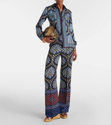 Ayla metallic leather espadrille wedges | Jimmy Choo