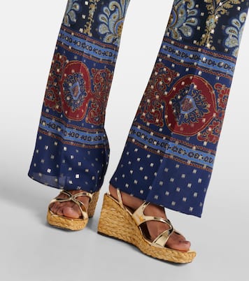 Ayla metallic leather espadrille wedges | Jimmy Choo