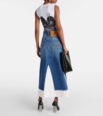 Maxirock aus Denim und Baumwolle | Jean Paul Gaultier