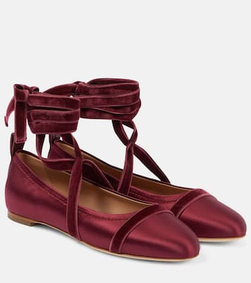 Spencer satin ballet flats | Malone Souliers