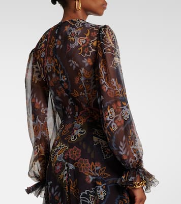 Robe longue imprimée en soie | Etro