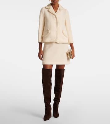 Minifalda de tweed de mezcla de lana de tiro alto | Giambattista Valli