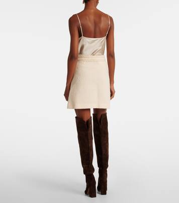 Minifalda de tweed de mezcla de lana de tiro alto | Giambattista Valli