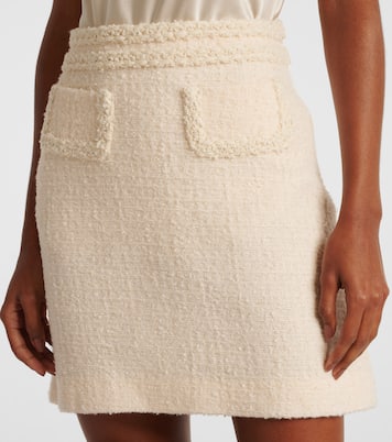 Minifalda de tweed de mezcla de lana de tiro alto | Giambattista Valli
