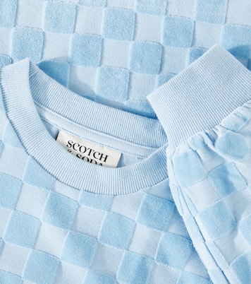Checked cotton-blend fleece sweatshirt | Scotch & Soda Kids