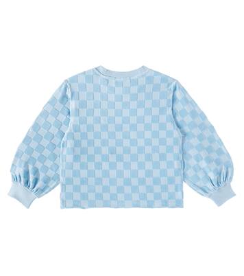 Checked cotton-blend fleece sweatshirt | Scotch & Soda Kids