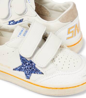 Ball Star glitter leather sneakers | Golden Goose Kids