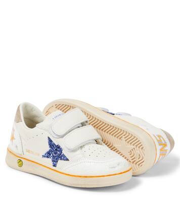 Ball Star glitter leather sneakers | Golden Goose Kids