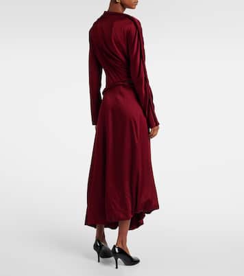 Robe midi en crêpe de satin | Victoria Beckham