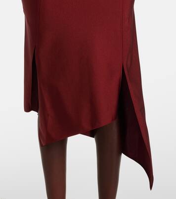 Jupe midi asymétrique à fleurs | Coperni