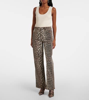 Bedruckte Straight Jeans Izey | Ganni