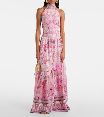 Verziertes Top aus Seide | Camilla