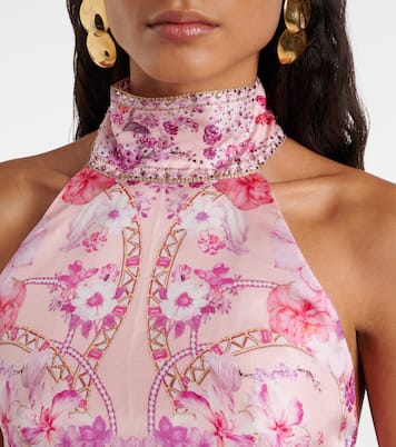 Verziertes Top aus Seide | Camilla