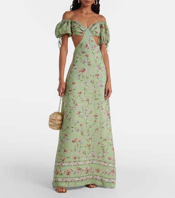 Robe longue Cielo Honeysuckle en lin | Agua by Agua Bendita