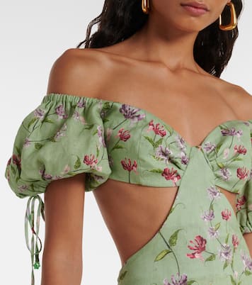 Robe longue Cielo Honeysuckle en lin | Agua by Agua Bendita