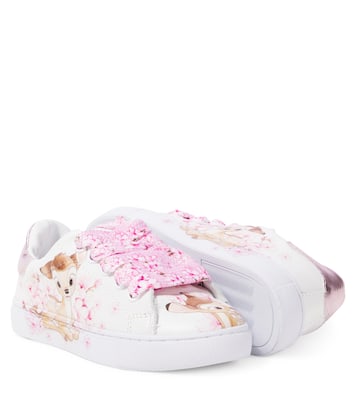 x Disney® Bambi leather sneakers | Monnalisa