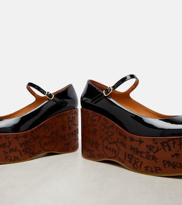 Maxime 80 patent leather wedge pumps | Chloé