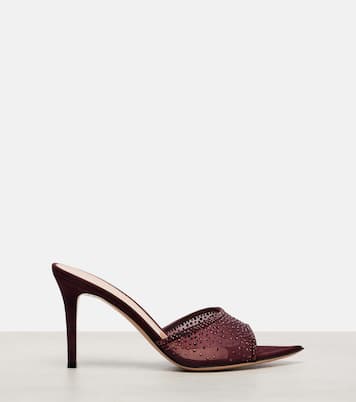 Rania 85 crystal-embellished mules | Gianvito Rossi