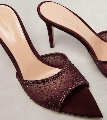 Rania 85 crystal-embellished mules | Gianvito Rossi
