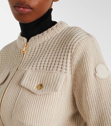 Padded virgin wool cardigan | Moncler