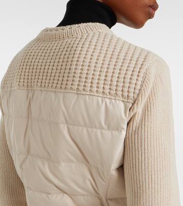 Padded virgin wool cardigan | Moncler