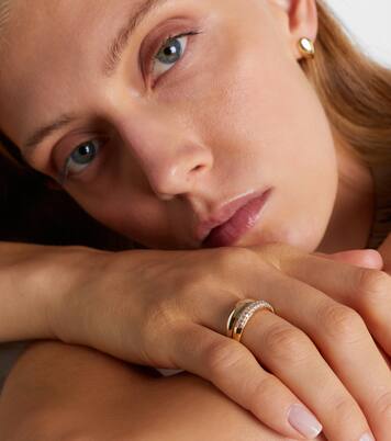 18kt gold ring with diamonds  | Persée