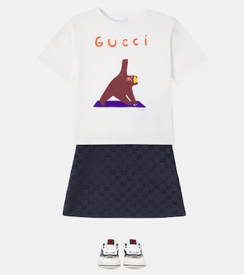 X Euan Roberts – T-shirt imprimé en coton | Gucci Kids