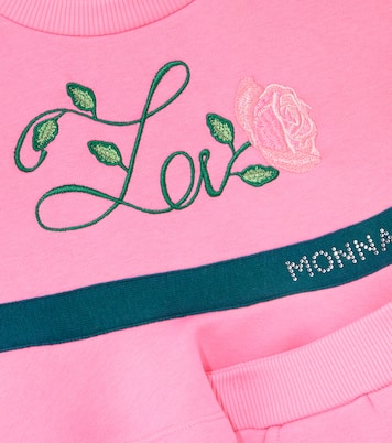 Cotton-blend sweatshirt and sweatpants set | Monnalisa