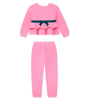Cotton-blend sweatshirt and sweatpants set | Monnalisa