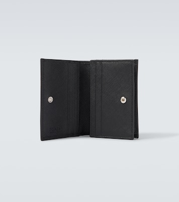 Porte-cartes en cuir Saffiano à logo | Prada