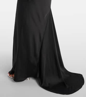 Draped satin corset gown | Rotate