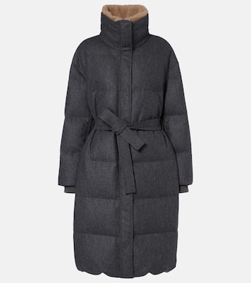 Virgin wool down coat | Brunello Cucinelli