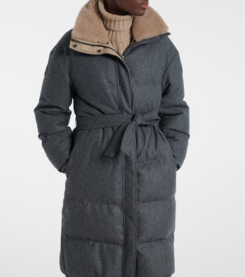 Virgin wool down coat | Brunello Cucinelli