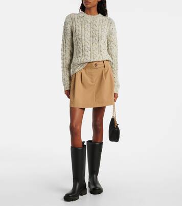 Cable-knit wool-blend sweater | Moncler