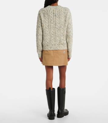 Cable-knit wool-blend sweater | Moncler