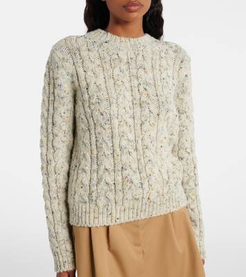 Cable-knit wool-blend sweater | Moncler