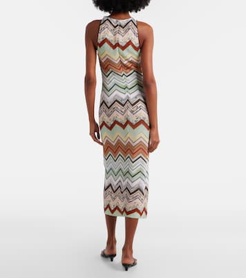 Zigzag knitted midi dress | Missoni