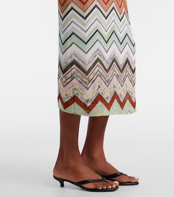 Zigzag knitted midi dress | Missoni