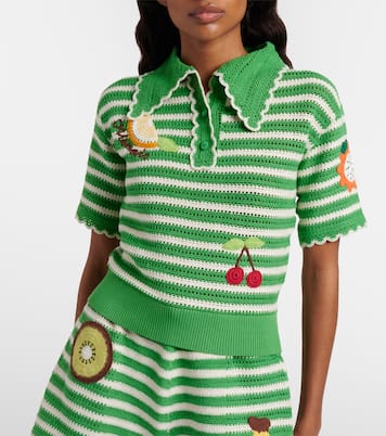 Sundae striped cotton polo shirt | Alémais