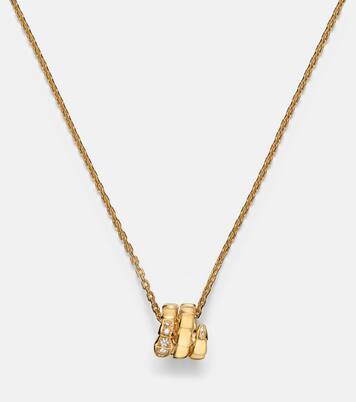 Serpenti Viper 18kt gold pendant necklace with diamonds | Bvlgari
