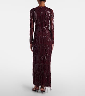 Fringed sequined mesh gown | Rotate