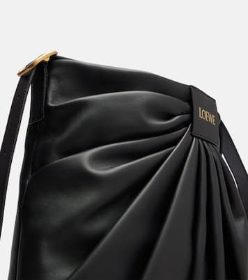 Draped leather tote bag | Loewe