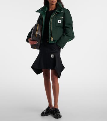 X Carhartt Minirock aus Baumwoll-Canvas  | Sacai