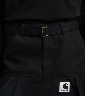 X Carhartt Minirock aus Baumwoll-Canvas  | Sacai
